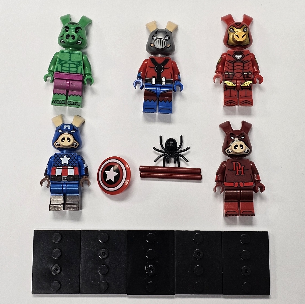 Lot of 5 Lego Compatible Marvel Avengers Ham Minifigures